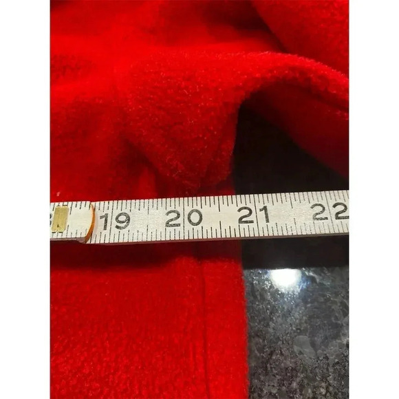 Lavon vintage Women's M Red Fleece Christmas 1/4 Zip Pullover Sweater - Picture 3 of 3